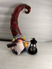 Vovkokc Gnome Garden Ornaments Statue Solar Gnomes Decorations for Outdoor with