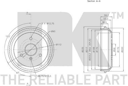 Genuine rear right brake - rear,