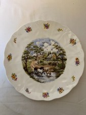 Large China collectors Plate, Farm Yard Scene 26.5cm