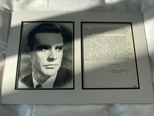 Sean connery signed contract - connery,