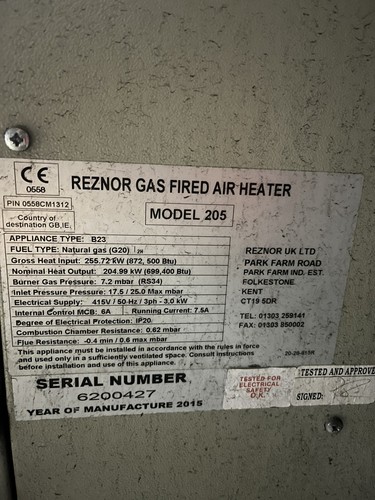 Reznor stand alone heater - reznor,