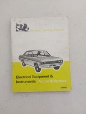 Electrical  - Victor /  Ventora Vauxhall Service Training Manual 1968 ts 885