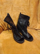 IDEAL STUDDED LACE UP PEEP TOE