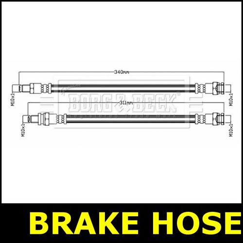 Brake hose rear centre - rear,