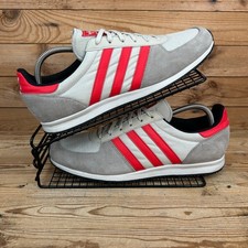 Adidas Trainers Mens Size UK 11 Adistar Racer Grey Red Originals Shoes OG