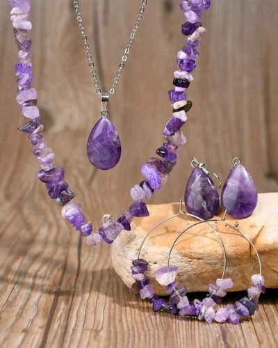 Boho chic 6pcs amethyst - 6pcs,