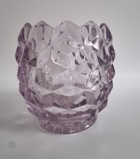 Fostoria American Vintgae Glass Cube Vase.