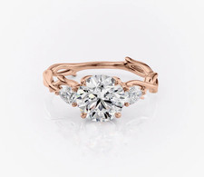 14K Rose Gold Ring Diamond