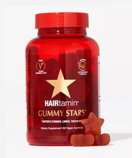 HAIRtamin Hairtamin Stars Gummy Hair Vitamins 60 Gummies Vegan Hair Supplement