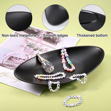 Oval Black Trinket Dish for