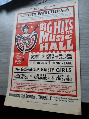 Music hall theatre poster - music,
