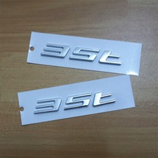 2x 35t Silver Chrome Plastic Sticker Badge Emblem Decal Motors Turbo AWD Limited
