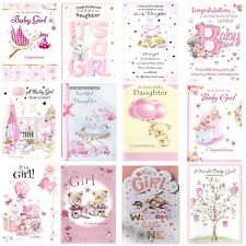 New Birth Baby Girl Congratulations Card Various Designs Quality FREE UK POST