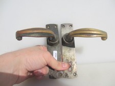 Vintage brass lever - vintage,
