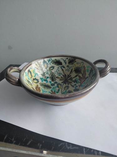Denby two handled - handled, painted