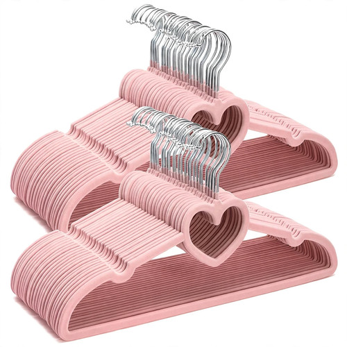 Clothing hangers pink heart - clothing,