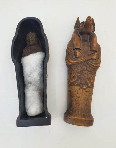 Anubis sarcophagus resin - sarcophagus,
