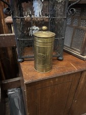 Antique brass tobacco jar - brass,
