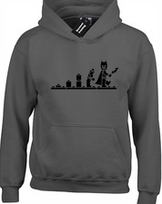 EVOLUTION OF BRICKS BAT HOODY HOODIE FUNNY MAN DARK DESIGN RETRO KNIGHT CLASSIC