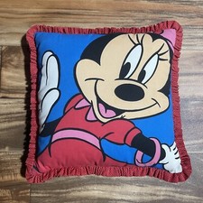 Vintage Disney Mickey Mouse Donald Duck Small Pillow Cushion Size 11x11”