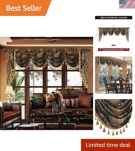 Waterfall valance curtain - waterfall,