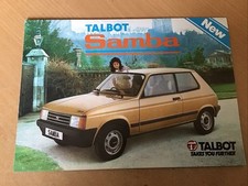 Talbot Samba Range Fold Out Brochure February 1982 - Ref C9624/1/400