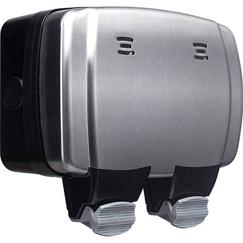 Double switched socket - double,