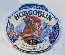 WYCHWOOD'S, HOBGOBLIN, RUBY  Beer Pump Clip.