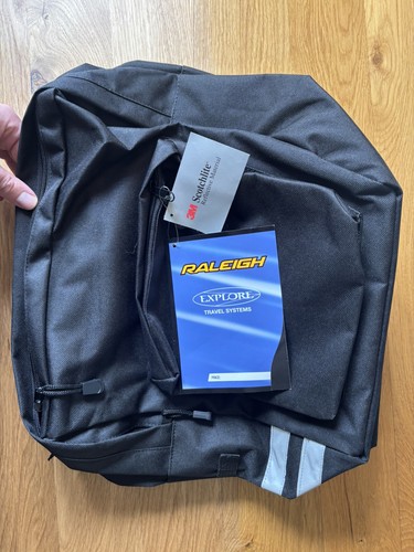Raleigh black double pannier - raleigh,