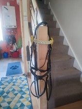 Full Size Havana Shires Velociti Flash Bridle with Bling Browband