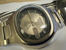 Vintage Seiko 5 Automatic 7019-5010 21J Day/Date grey Dial