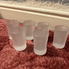 Set Of 6 JÄGERMEISTER FROSTED 2.5cl Shot Glasses * New * 