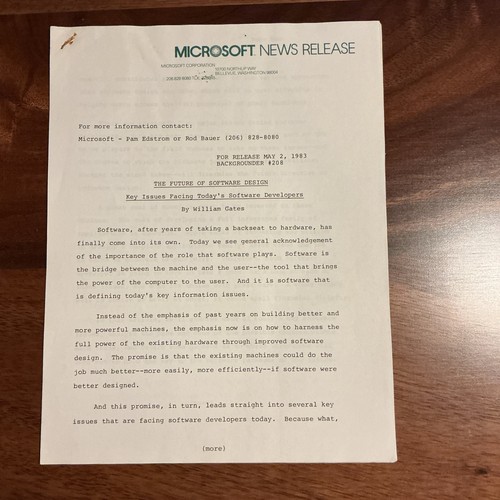 1983 microsoft bill gates - microsoft,