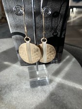 COS Earrings Gold Tone Discs