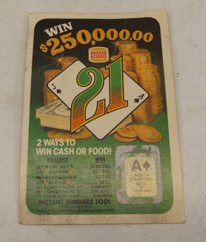 Burger king blackjack game - burger,
