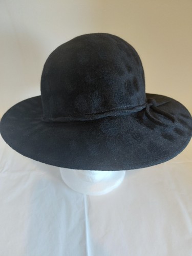Vintage black wool - wool, felt