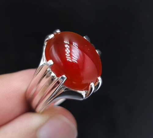 Handmade carnelian agate ring - carnelian,