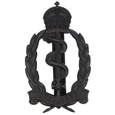 ROYAL ARMY MEDICAL SERVICE METAL CAP BADGE
