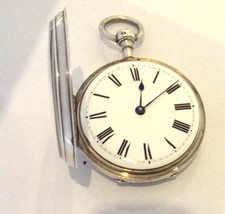 RARE NEAR  MINT WATCH  SILVER FUSEE QUARTER REPEATER RINGS +HOURS &QUARTERS