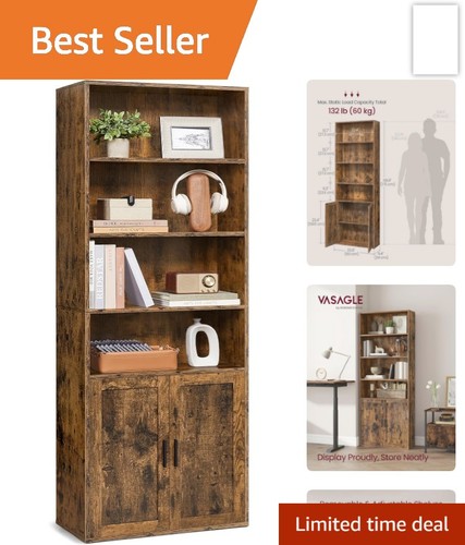 Tier bookcase with - bookcase, doors