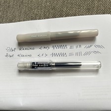 Pilot Kakuno smiley face transparent Fountain Pen,  steel M Nib and F , see pict