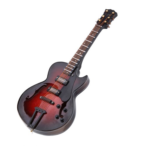 Red guitar model ornament 18cm - red,