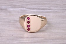 Four Natural Rubies set Solid