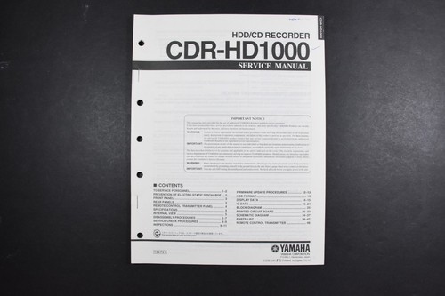 Yamaha cdr hd1000 hdd - yamaha, cdr-hd1000