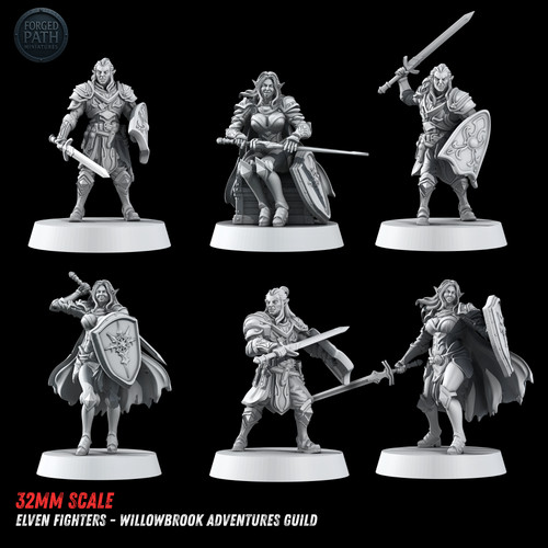 Elf fighter miniatures set - elf,