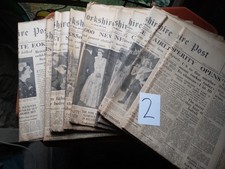 Yorkshire Post Newspapers X10 all original 1958 dates listed. C
