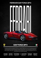 Ferrari Daytona SP3 Poster Red