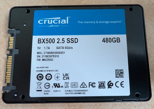 Crucial bx500 480gb ssd - bx500, 2.5"