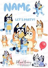 Bluey Personalised Cake Decorations. Premium Edible Icing Sheet