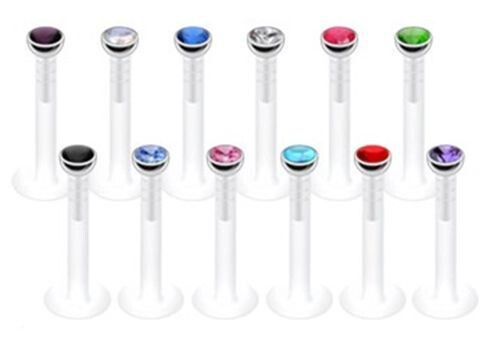 Bioflex labret lip stud - bioflex,